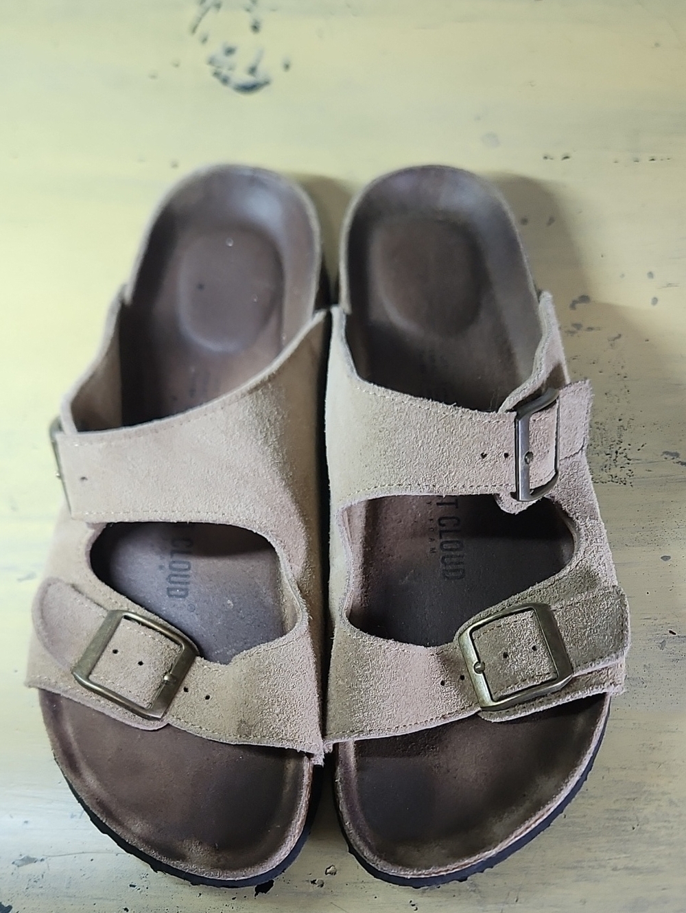 Project Cloud Women's Suede Memory Foam Sandals - Size 9